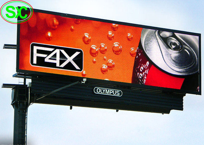 شاشة عرض LED خارجية للإعلانات الإلكترونية بالألوان الكاملة P10 عالية السطوع