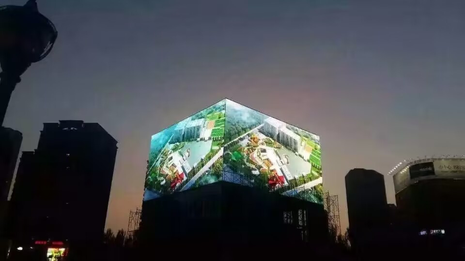 شاشة LED عالية الدقة في الهواء الطلق p10 كاملة الألوان مع أداء مستقر لإشارة البث التلفزيوني 10mm Pixel Pitch 7000 cd/m2 Brightness 16.7 مليون لون IP65/IP54 حماية 800W/m2 أقصى طاقة