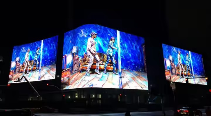 P6 الثابتة الخارجية كامل لون شاشة LED الحديد خزانة 3 سنوات الضمان