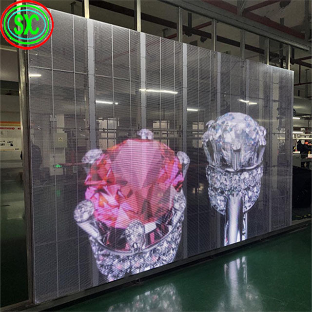 مقاوم للماء IP43 P7.82-7.82 شفاف LED جدار الفيديو الحل النهائي للعرض للشركات