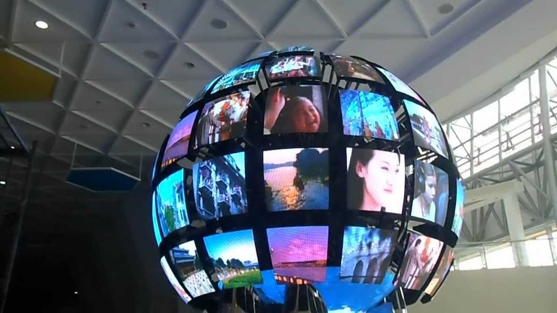 عرض فيديو / نص / صورة شاشة LED كروية مع وحدة طريقة صيانة الخدمة الأمامية الحجم 320 * 160mm