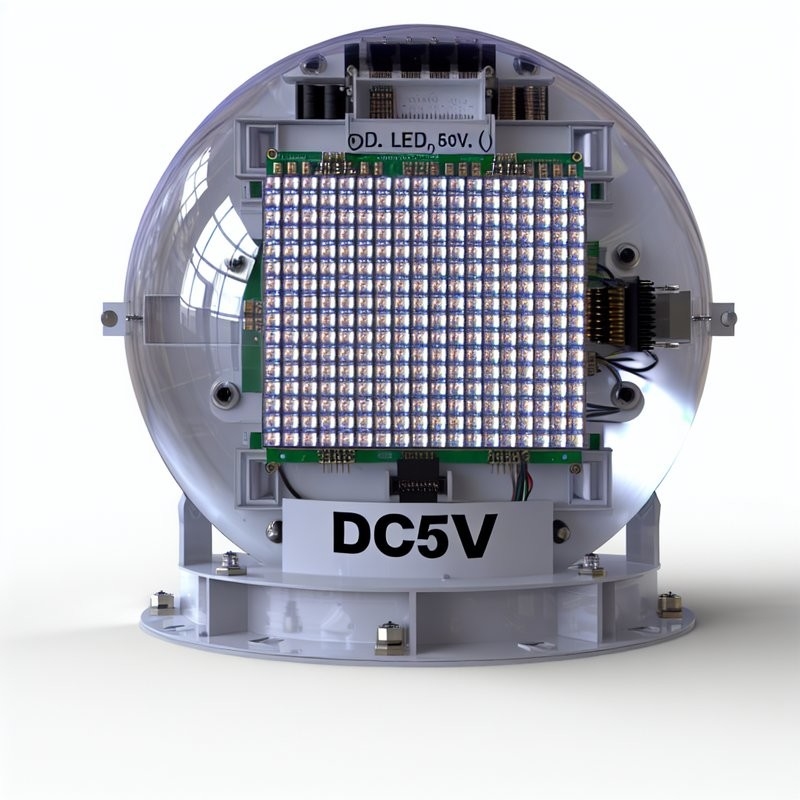 شاشة LED كروية DC5V الخيار الأمثل لعرض الفيديو/النص/الصور