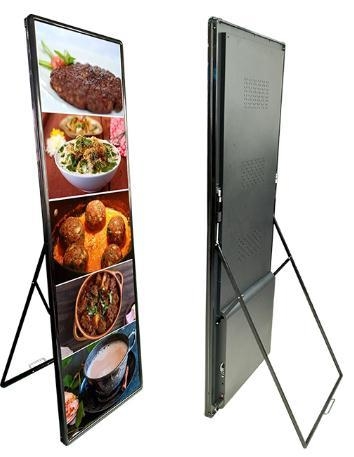 شاشة ملصق LED قابلة للتخصيص مع خزانة الألومنيوم 128 * 64 وحدات الدقة 320x160mm حجم الوحدة
