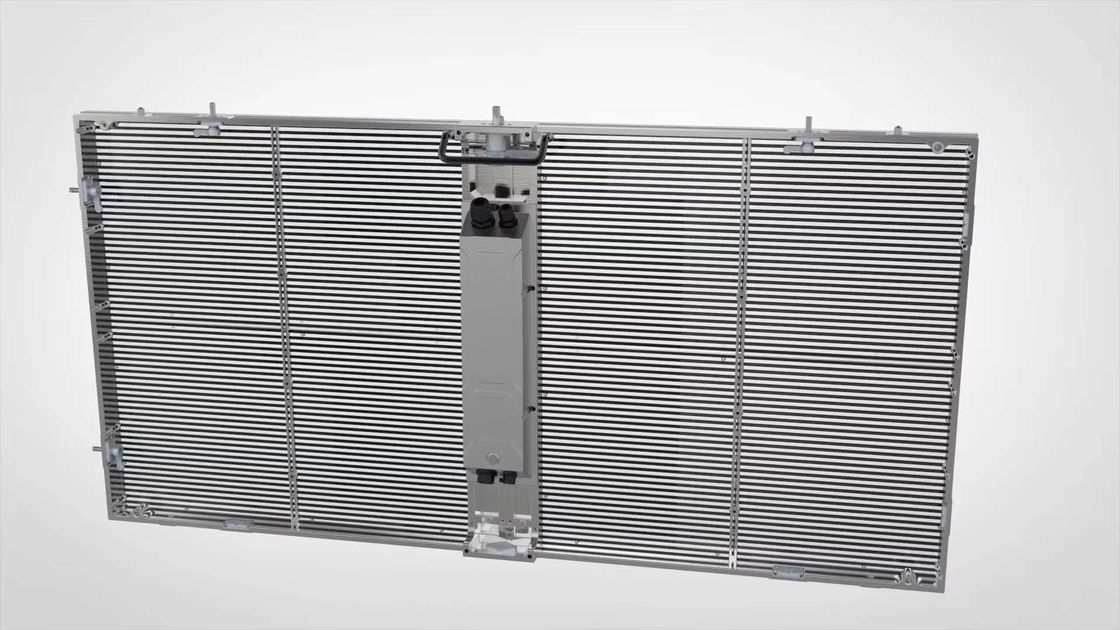 لوحة شاشة LED شفافة ملونة بالكامل مقاس 3.91 مم لجدران الستائر الزجاجية