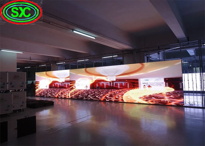 صورة شاشة داخلية مدعومة باللون الكامل لمعرض فيديو HD P4.81 LED Display Rent