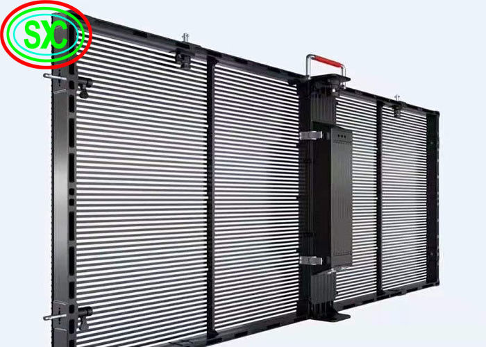 شاشة التثبيت الإيجارية زاوية مشاهدة كبيرة P3.91 P4.81 2500 نيت شاشة LED شفافة