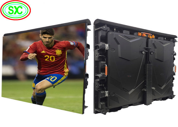 غطاء الألومنيوم المصبوب المقطوعة استئجار الشاشة الناعمة وحدة RGB اللوحة P8 IP65 لوحات الإعلانات LED الملعب
