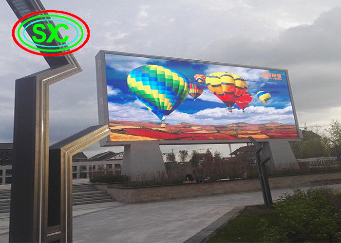 خزانة حديد 960 * 960mm P10 شاشة LED ملونة كاملة خارجية للإعلان