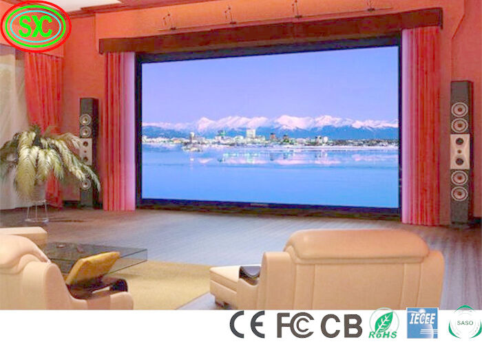شاشة LED داخلية كاملة الألوان عالية الدقة بدقة 4K لعرض الفيديو على الحائط