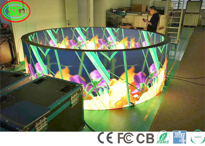 خزانة الحديد 1R1G1B P4 دائرة مرنة LED شاشة SMD2121 شاشة عرض LED كامل اللون