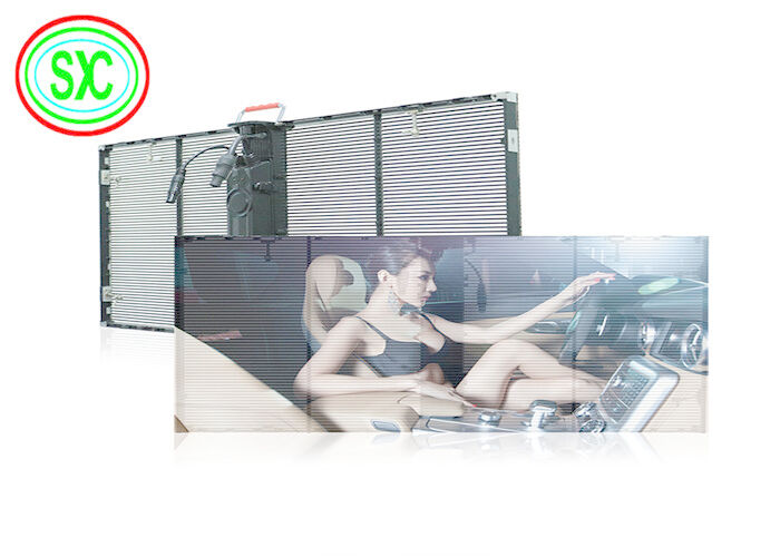 HD Full Color Video Advertising Led Screen G3.91-7.82 نافذة داخلية زجاجية شفافة