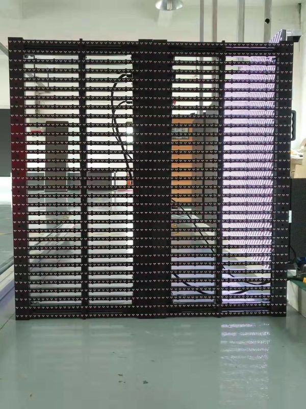 P3.91-7.82 شاشة LED شفافة باللون الكامل لجدران الستائر الزجاجية