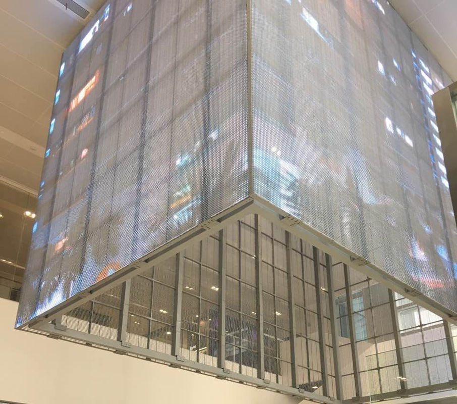 HD Full Color Video Advertising Led Screen G3.91-7.82 نافذة داخلية زجاجية شفافة