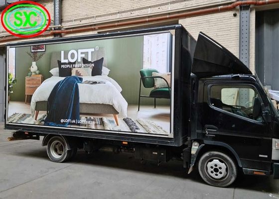 الشاشة الخارجيّة المقاومة للماء LED للشاحنة الإعلانيّة P6 بريق عالي رقاقة Epistar