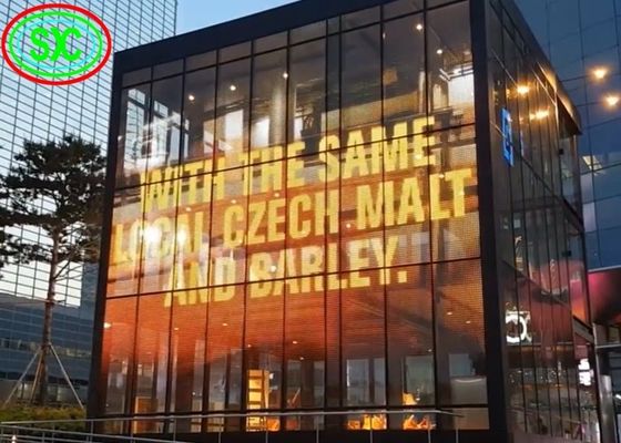 وحدة شاشة LED شفافة خفيفة الوزن 0.2 كجم / جهاز كمبيوتر طريقة القيادة خزانة الوزن 6.2 كجم