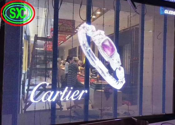 سعر جيد مواد خزانة الألومنيوم الشفافة شاشة LED مع 6.2kg وزن الخزانة الانترنت