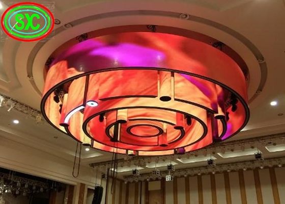 سعر جيد P6 Led منحنى وامض داخلي شاشة LED ملونة كاملة 27777 نقطة لكل متر مربع نظام نوفار الانترنت