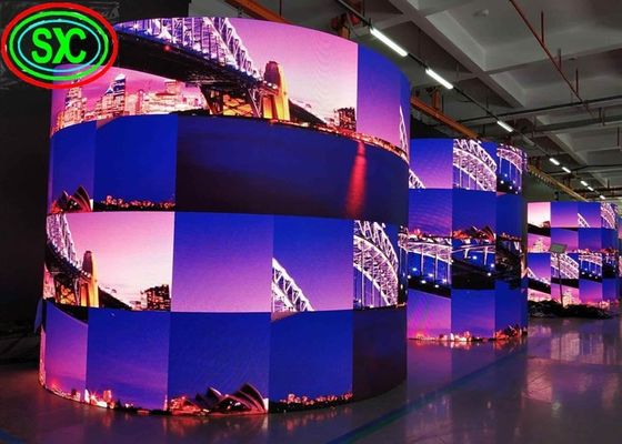 سعر جيد عرض مرن للإعلان المتداول ، شاشة ليد رقمية منحنية فيديو P10 smd 3535 الانترنت