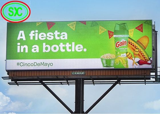 شاشة LED ملونة كاملة خارجية HD P10 1R1G1B ، 100000 ساعة تثبيت ثابت مدى الحياة