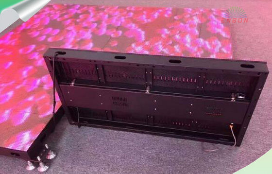 سعر جيد أرضية رقص LED داخلية عالية الدقة P1.25 لنادي ليلي دي جي، أرضية رقص LED بكثافة مسح 1/5 وتحكم واي فاي متصل