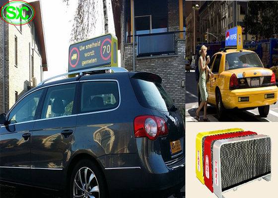 الجيل الثالث 3G WIFI سيارة شاشة LED تسجيل IP65 ، الصمام تحديث عال تتحرك علامة P5 12V