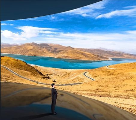 سعر جيد بيع عالي الساخن HD GOB مقاوم للماء بيكسل صغير منحني الإعلانات الشاشة خلفية المسرح متصل