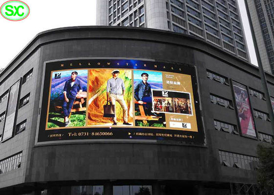 في الهواء الطلق P10 أدى شاشة عرض الفيديو الجدار RGB LED مع ارتفاع معدل التحديث