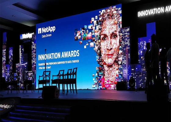 شاشة تأجير LED داخلية P4 / شاشة عرض فيديو LED عالية الدقة مع كثافة البكسل من 62,500 متر مربع