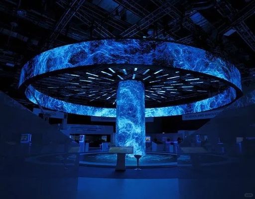 سعر جيد حجم مخصص مجموعة الأفلام الناعمة الإعلانية مرنة LED شاشة ملونة كاملة 4mm بيكسيل الحديد المنحني خزانة الانترنت