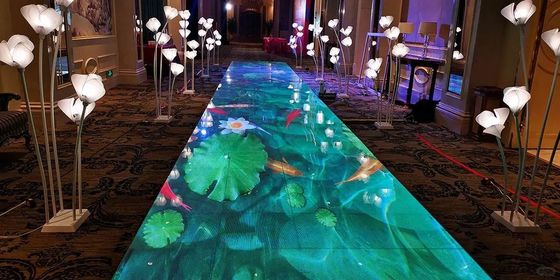 سعر جيد قم بإنشاء جو لا ينسى مع نظام التحكم في أرضية الرقص LED RGB 3IN1 إضاءة الأرضية تأثير الإضاءة المضيئة الانترنت
