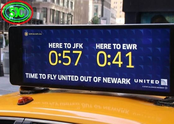سعر جيد شاشة إشارة LED للسيارة غير المتزامن 384 * 128 نقطة دقة الشاشة وتكوينات 1R1G1B للإعلان الأمثل الانترنت