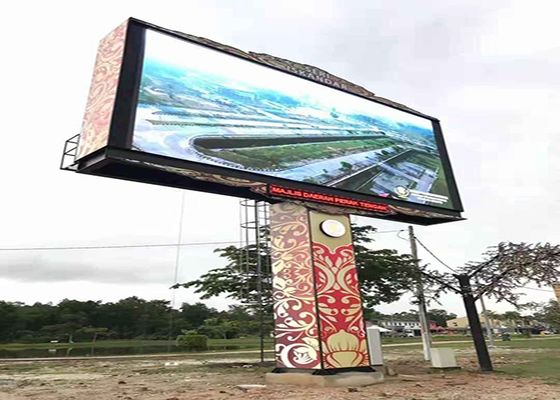 سعر جيد شاشة LED ذات لون كامل في الهواء الطلق P10 الشاشة الركيزة IP65 الحجم الكبير 1/4 وضع المسح الانترنت