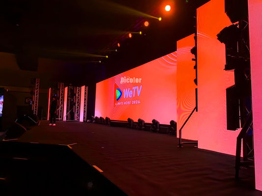 Epistar رقاقة في الهواء الطلق الصمام عرض كامل اللون شاشات الجدار تسجيل IP65 مجلس الوزراء