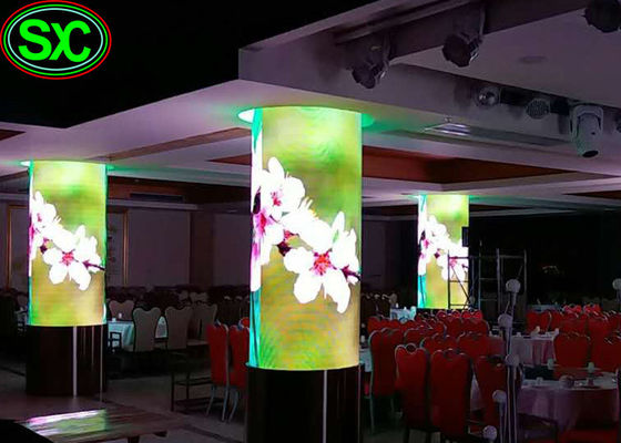 سعر جيد شاشات LED الداخلية للإعلانات P4 الثابتة شاشات LED المنحنية شاشات أسطوانية الانترنت