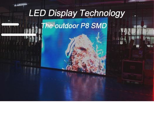 سعر جيد عالية الدقة IP65 P8 في الهواء الطلق كامل لون شاشة LED كامل اللون SMD3535 1/4 المسح الضوئي الانترنت