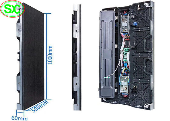شاشة العرض LED للإيجار P4.81 داخلية كاملة الألوان 500x1000mm للأحداث