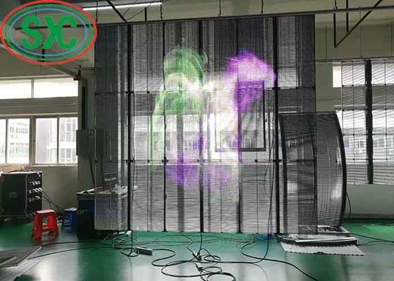 سعر جيد AC100-240V 60Hz مدخل شاشة عرض LED شفافة لعمل عرض فيديو إعلان داخلي 3-5 سنوات ضمان الانترنت
