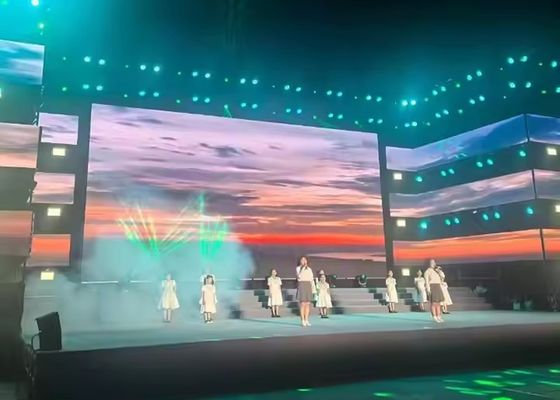سعر جيد مسرح حفلات موسيقية تأجير الصب الصب الألومنيوم الداخلي كامل الألوان شاشة LED P5 HD شاشة كبيرة عالية الدقة الانترنت
