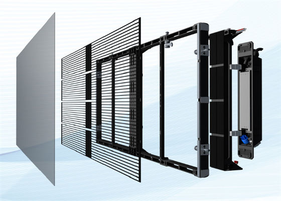 طريقة القيادة طريقة القيادة SMD2121 جدار فيديو LED شفاف لشاشات التجزئة P3.91-7.82 1000 ساعة متوسط لا وجود لأي فشل