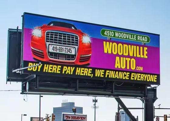 لوحة إعلانات LED P8 ، لوحة إعلانات LED عالية الوضوح في الهواء الطلق بألوان كاملة لتوفير الطاقة