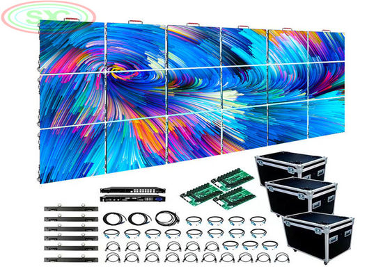 سعر جيد شاشة LED داخلية ملونة كاملة للحفلات والمناسبات 640*640 مم P2.5 لوحة شاشة مسرحية قابلة للربط بسلاسة جدار فيديو للإيجار الانترنت