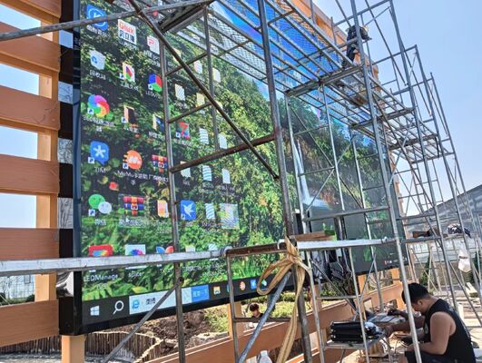 سعر جيد شاشة LED خارجية ملونة بالكامل تتميز بتصميم خزانة خفيفة الوزن بقفل سريع وتركيب سلس للإعداد والصيانة الانترنت