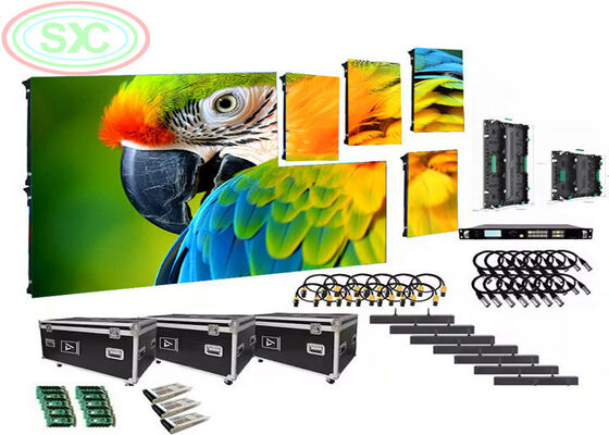 سعر جيد شاشة LED ملونة كاملة داخلية مع خزانة الفولاذ المقاوم للصدأ لوحات خفيفة الوزن وأضواء مؤشر تعطيل للصيانة الانترنت