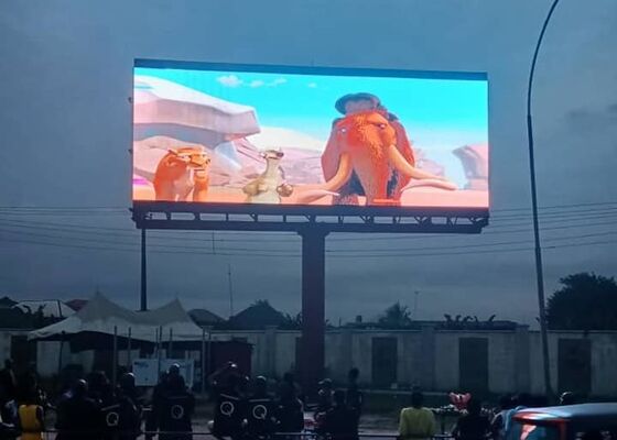 عازلة للماء الخدمة الخلفية المفتوحة الخزانة P10 الخارجية كامل لون شاشة LED