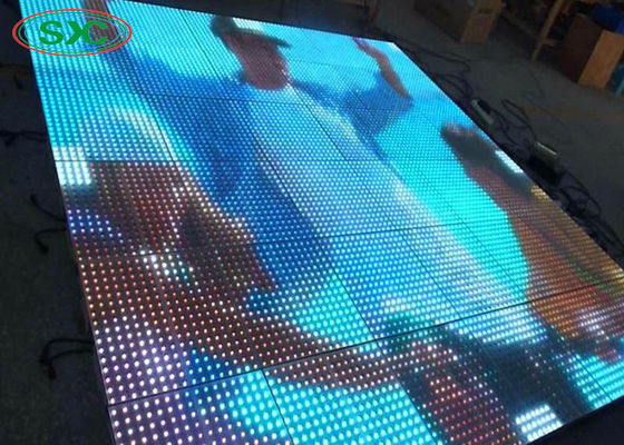 شاشة أرضية رقص LED مقاس 500x1000 مم، بكسل 4.81 مم، ألوان كاملة