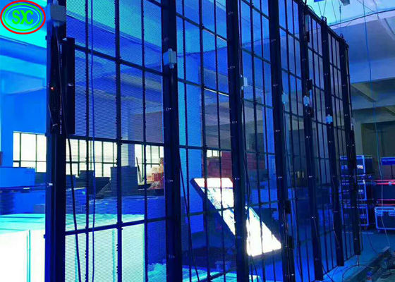 سعر جيد 1R1G1B داخلي شفاف شاشة LED زجاج عرض الشفافية عالية للعرض الانترنت