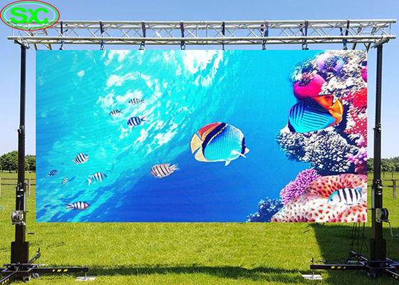 شاشات العرض LED الخارجية للإيجار P5 لمرحلة الحفل الخلفية الكبيرة مع خزانة ألومنيوم مصبوبة بالقالب