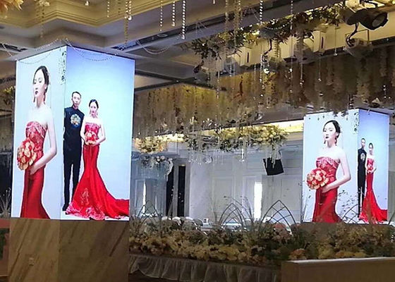 P4 لوحة الإشارات الرقمية داخلي مكعب 360 درجة مربع شاشة عرض LED