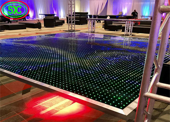 سعر جيد SMD3535 داخلية كاملة اللون LED رقصة الأرضية لوحة 4.81mm بكسل IP65 مقاوم للماء الانترنت