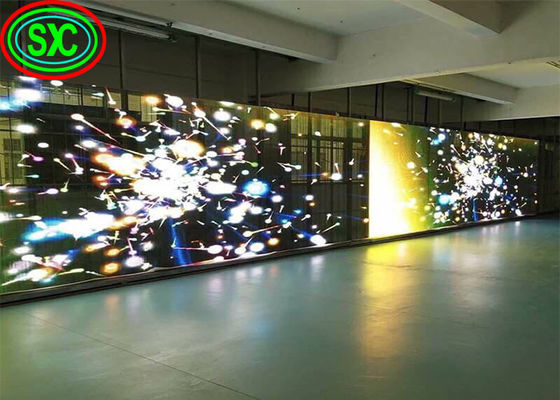 سعر جيد Full Color HD مرنة 4000cd/sqm Transparent Led Panel شاشة LED شفافة الانترنت